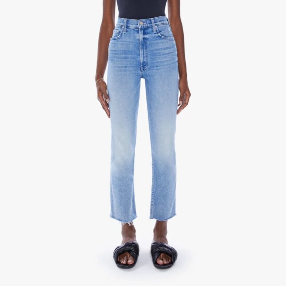 Mother High Waisted Rider Ankle Fray